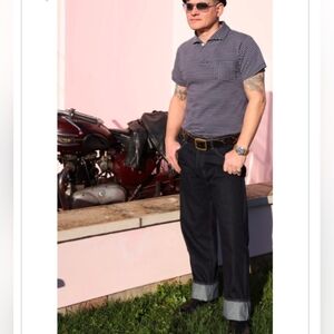 Freddie's of Pinewood Mens 1950s Jeans button fly Size 34L Excellent!